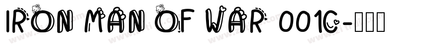IRON MAN OF WAR 001C字体转换